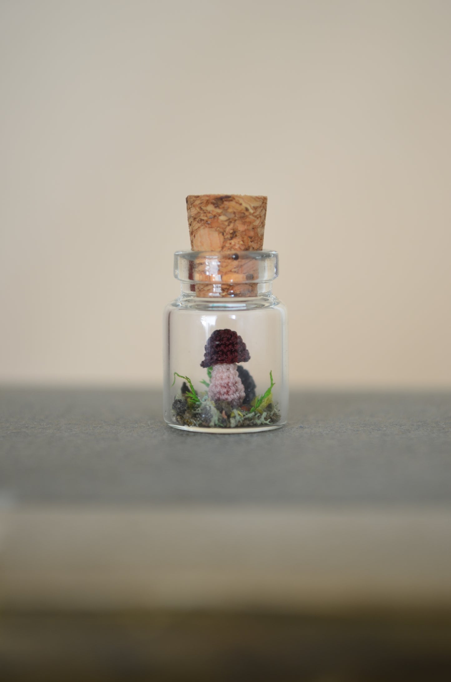 Hancrocheted Tiny Tiny Mushroom - By Tiny Bells of the Prairie