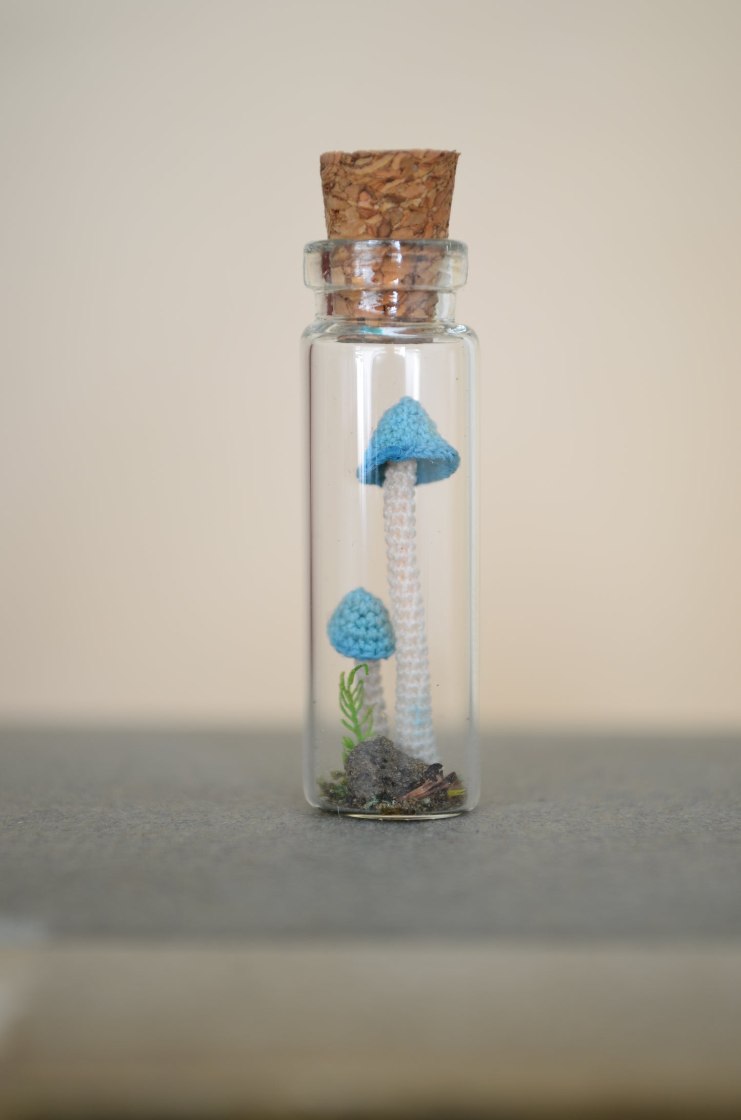 Hancrocheted Tiny Tiny Mushroom - By Tiny Bells of the Prairie