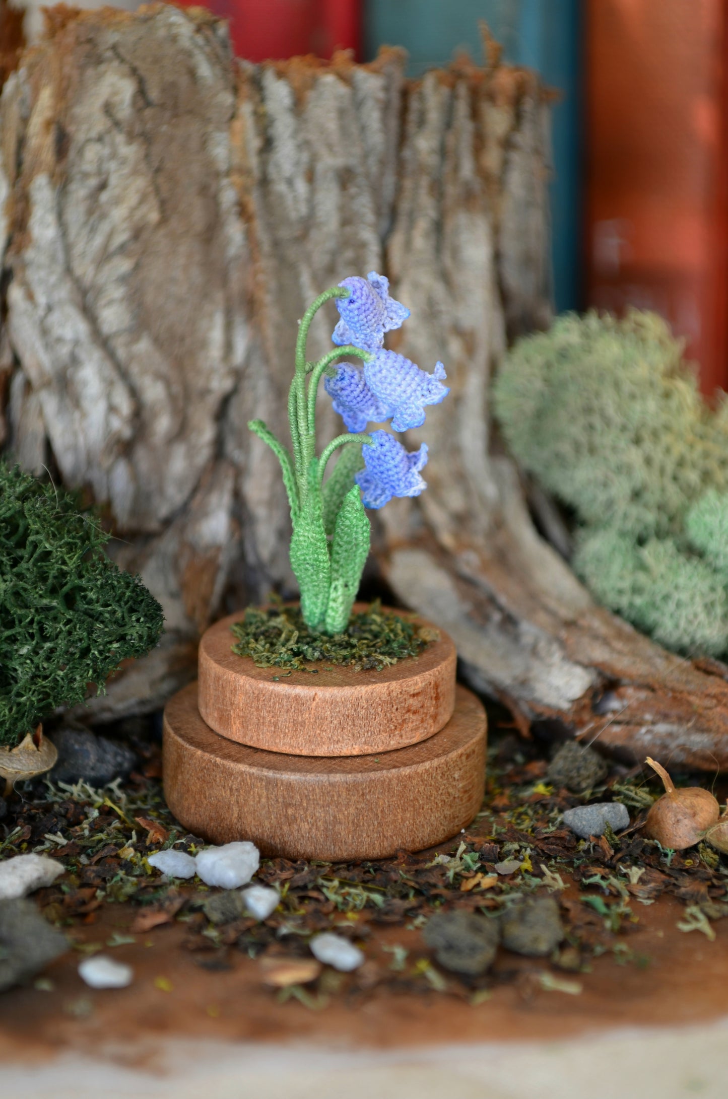 Hancrocheted Tiny Bluebells Flower - By Tiny Bells of the Prairie