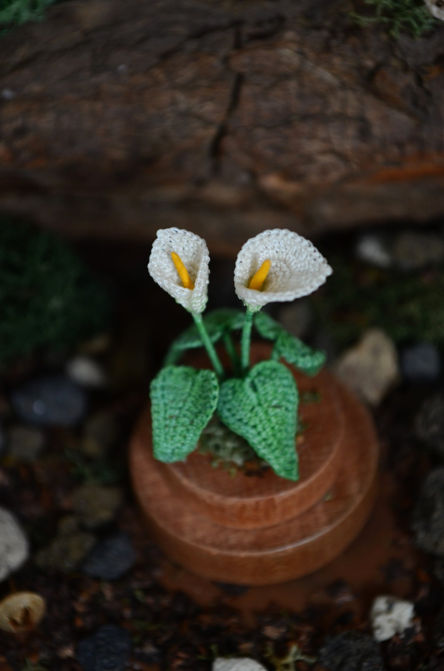 Made to order - Hancrocheted Tiny White Calla Lily Flower  - By Tiny Bells of the Prairie