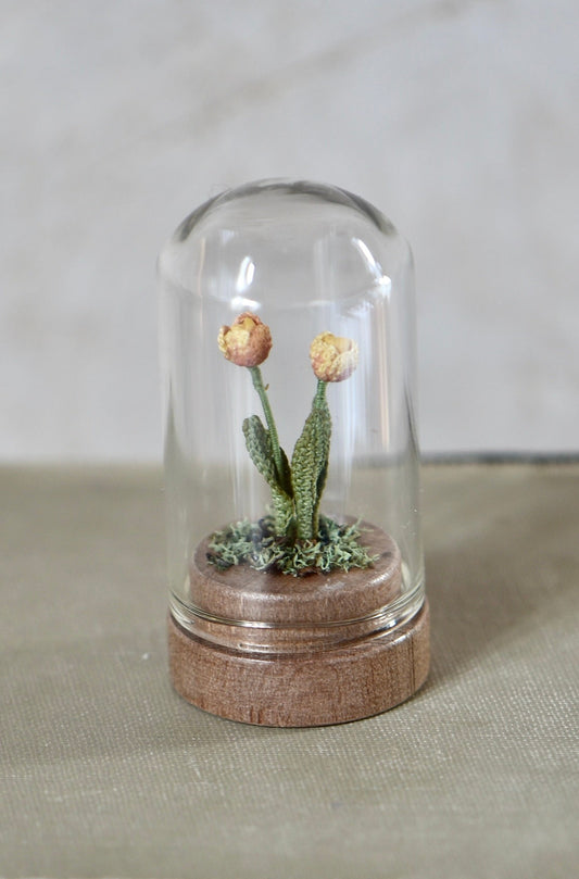 Hancrocheted Tiny Yellow Tulip Flower