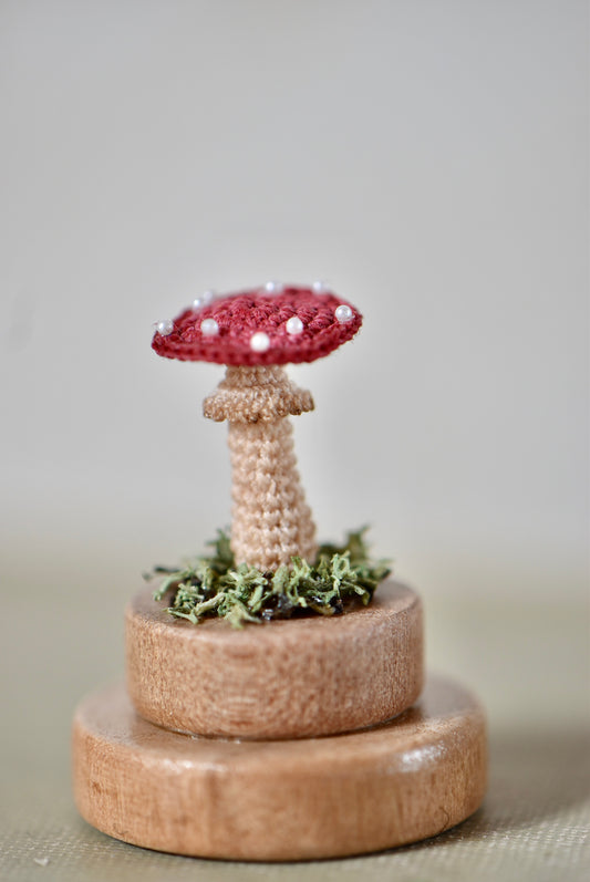 Made to order - Hancrocheted Tiny Mushroom - By Tiny Bells of the Prairie