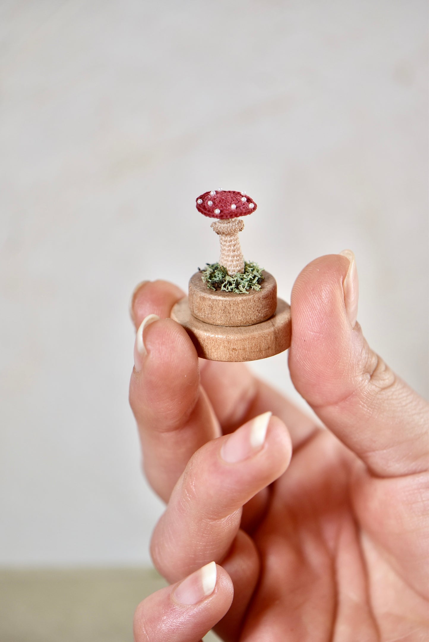 Made to order - Hancrocheted Tiny Mushroom - By Tiny Bells of the Prairie