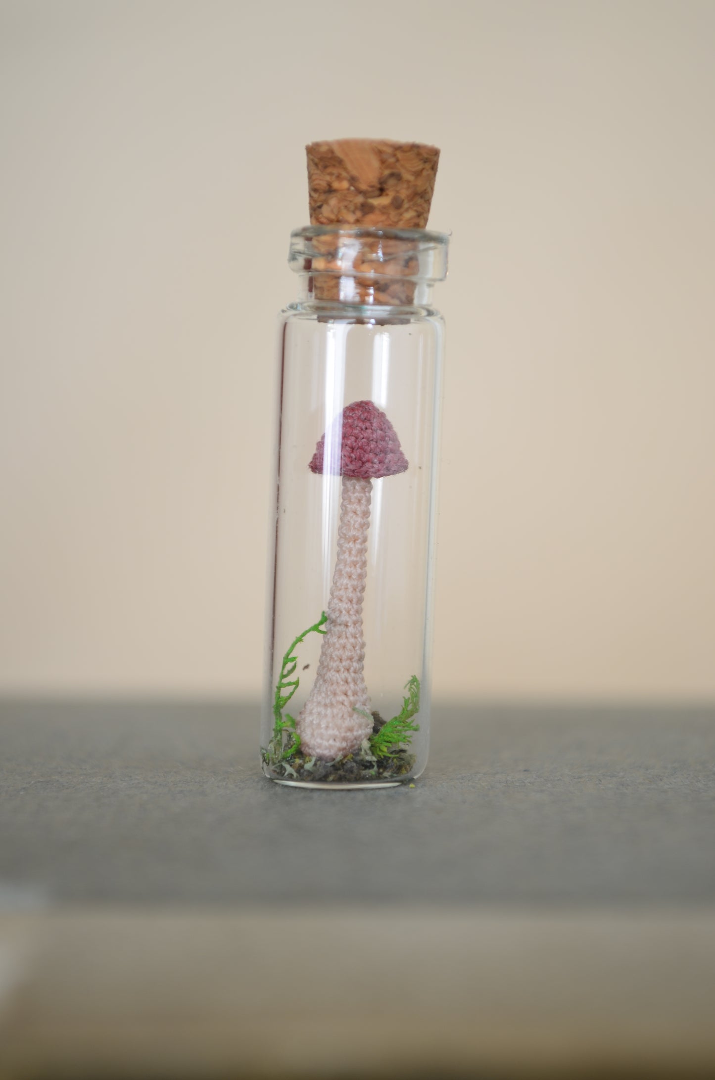 Hancrocheted Tiny Tiny Mushroom - By Tiny Bells of the Prairie