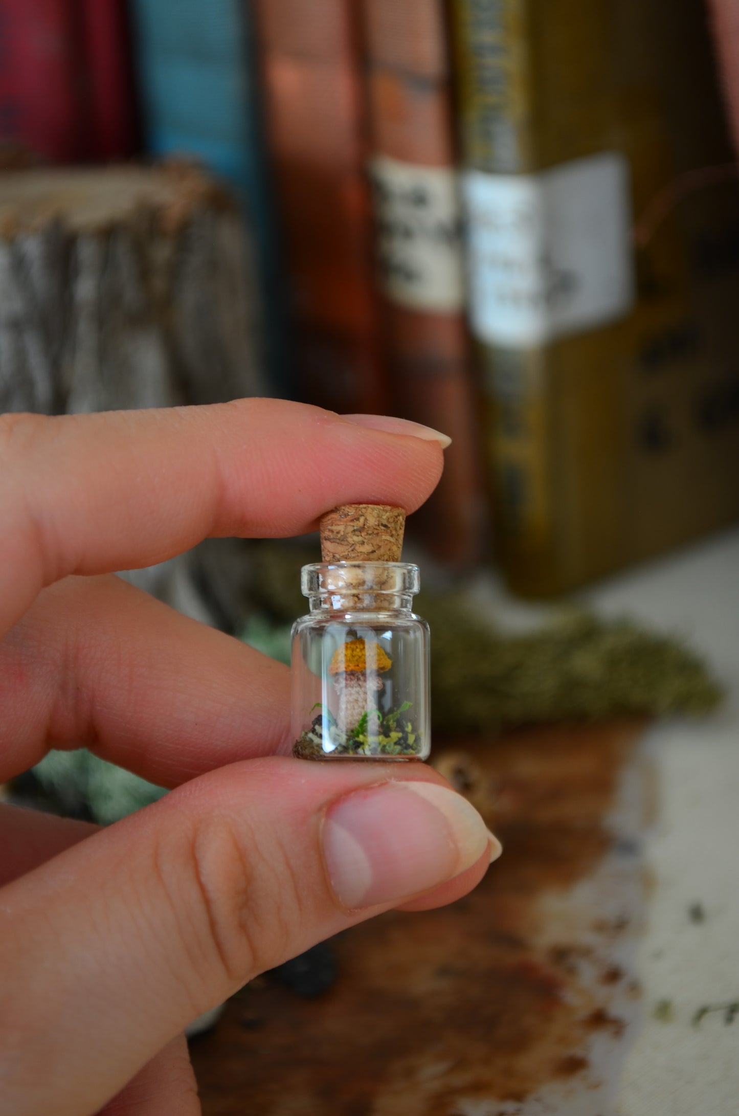 Hancrocheted Tiny Tiny Mushroom - By Tiny Bells of the Prairie