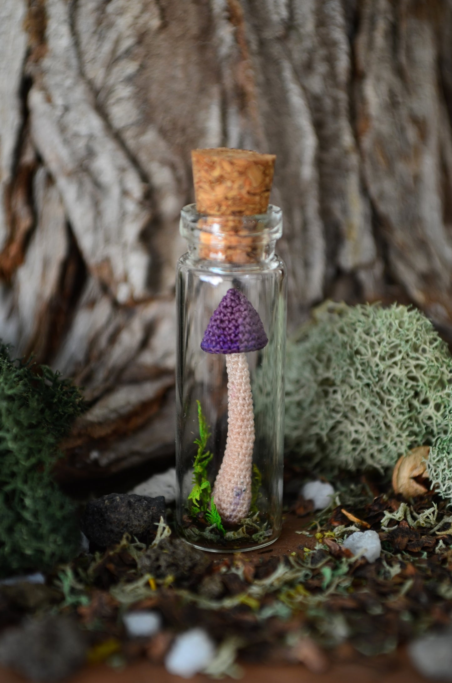 Hancrocheted Tiny Tiny Mushroom - By Tiny Bells of the Prairie