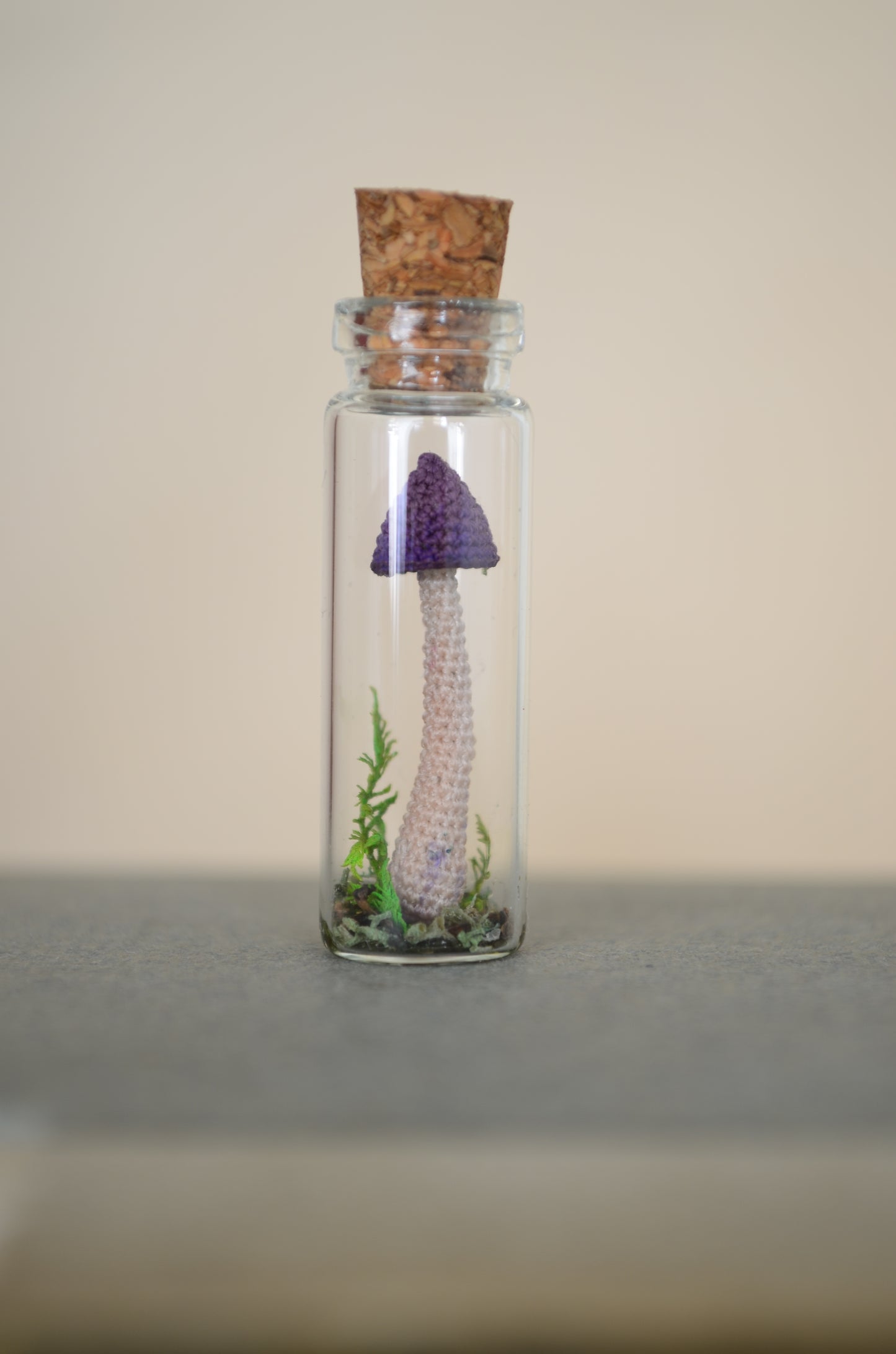 Hancrocheted Tiny Tiny Mushroom - By Tiny Bells of the Prairie