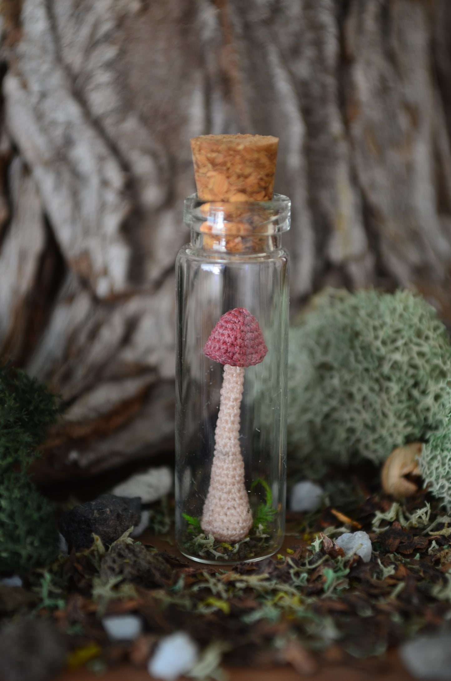 Hancrocheted Tiny Tiny Mushroom - By Tiny Bells of the Prairie