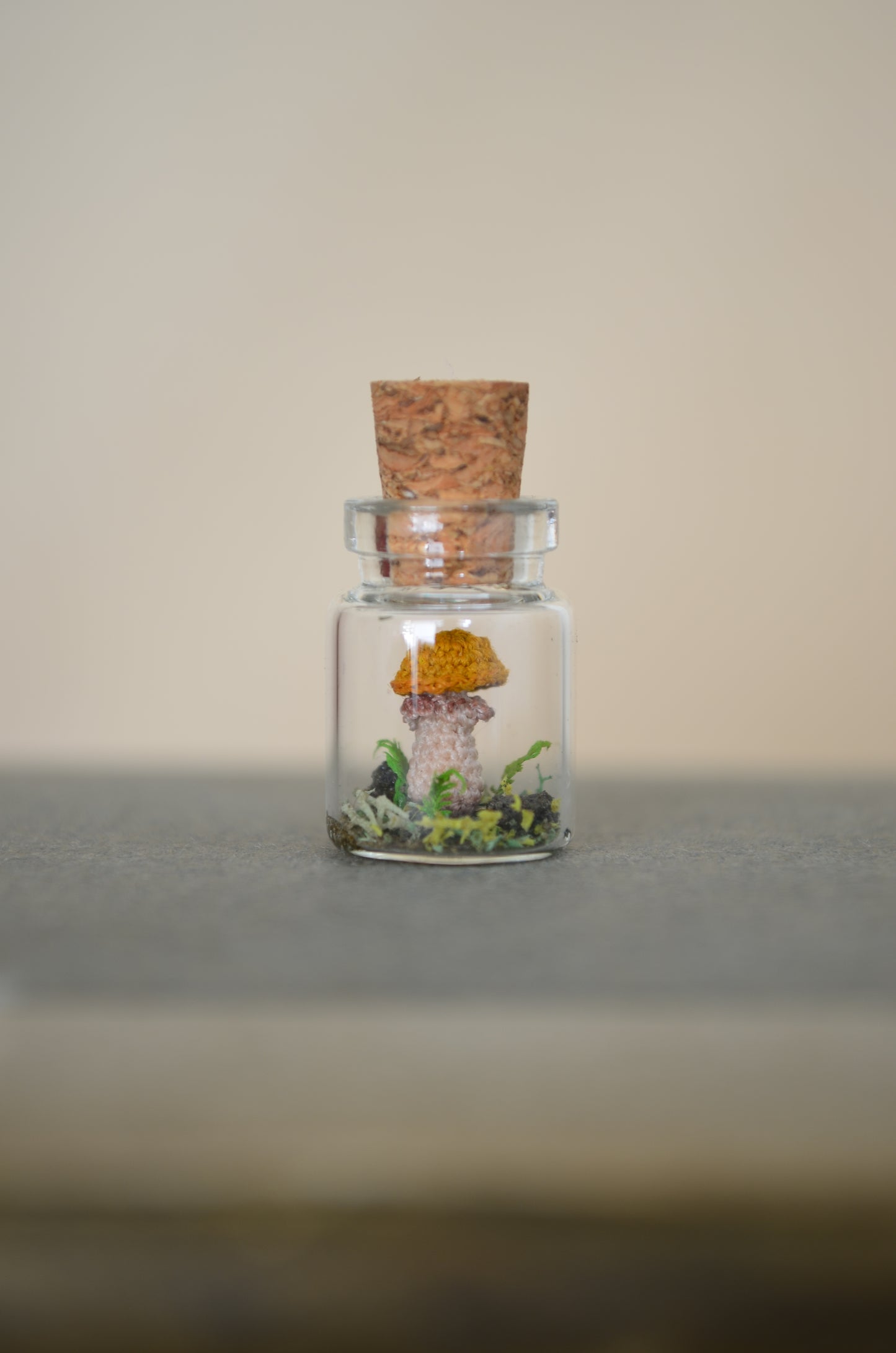 Hancrocheted Tiny Tiny Mushroom - By Tiny Bells of the Prairie