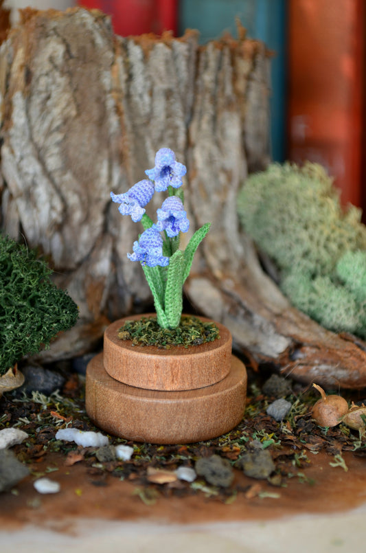 Hancrocheted Tiny Bluebells Flower  - By Tiny Bells of the Prairie