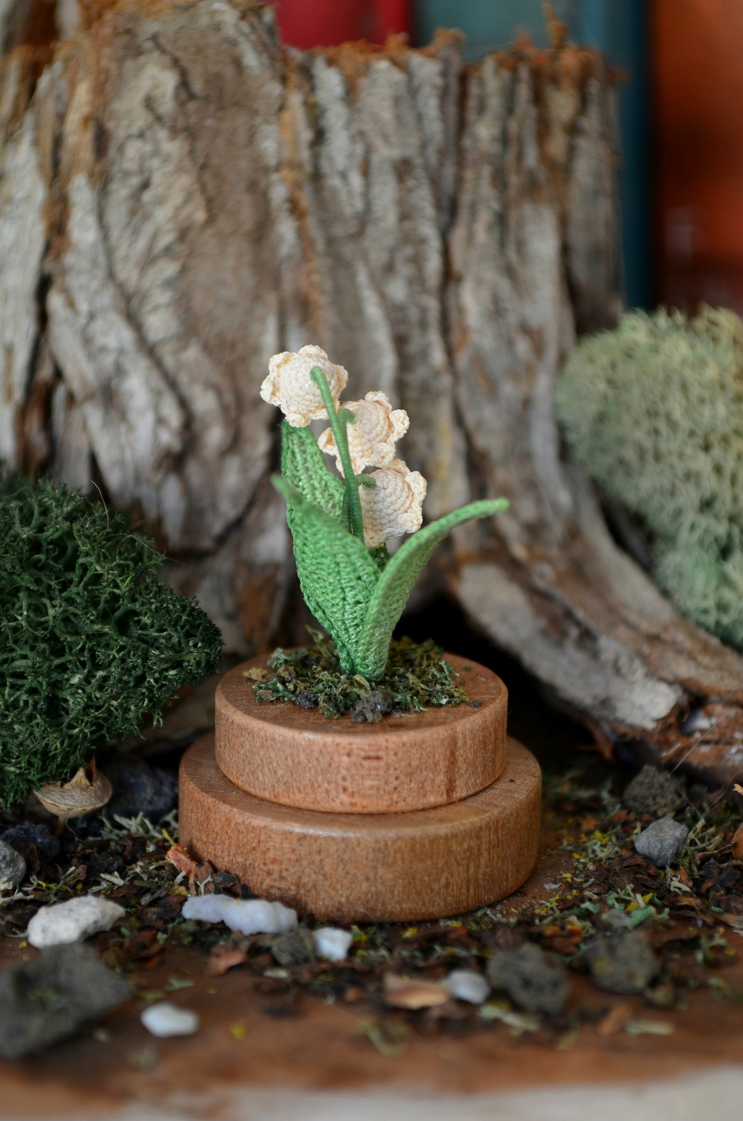 Hancrocheted Tiny Lily of the Valley Flower  - By Tiny Bells of the Prairie