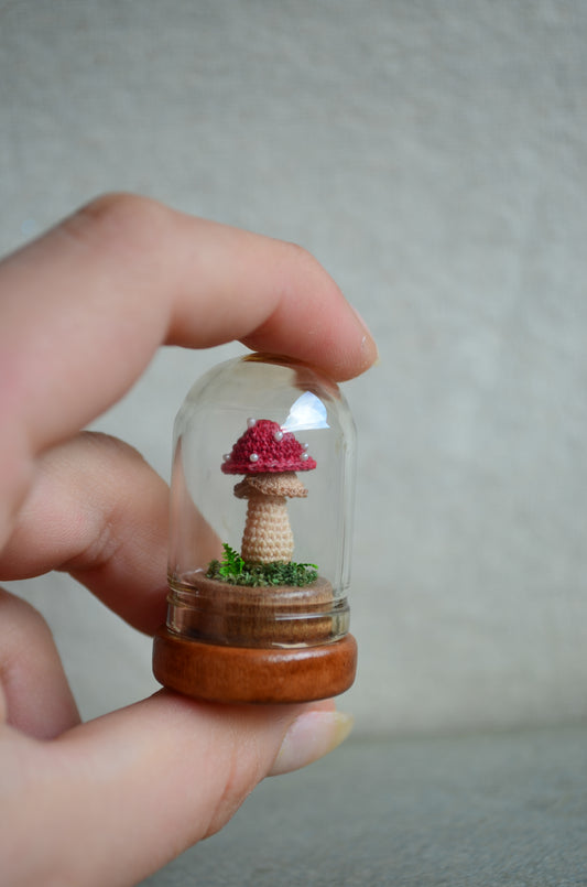 Hancrocheted Tiny Mushroom