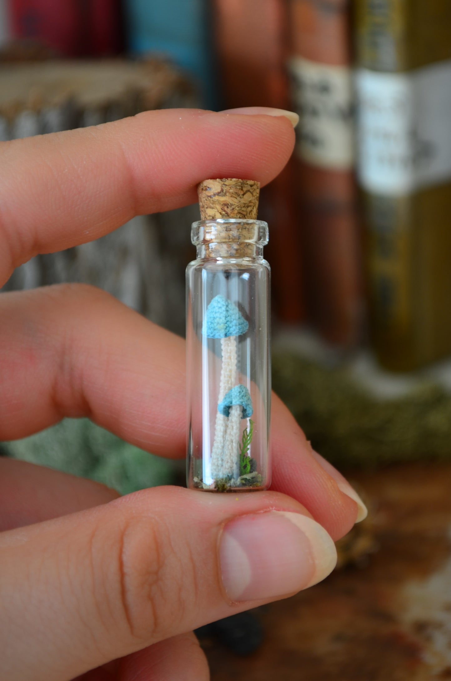 Hancrocheted Tiny Tiny Mushroom - By Tiny Bells of the Prairie