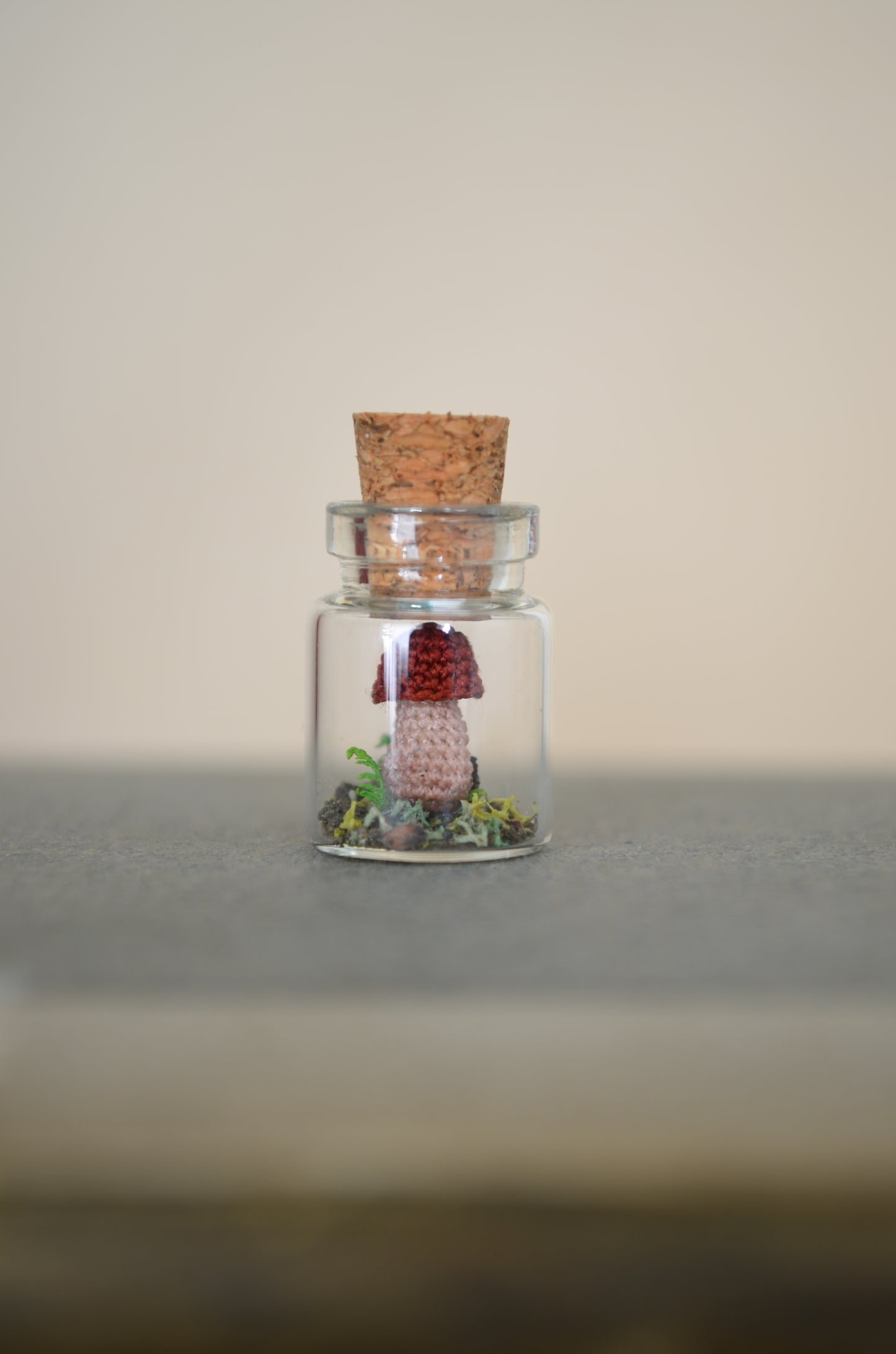 Hancrocheted Tiny Tiny Mushroom - By Tiny Bells of the Prairie