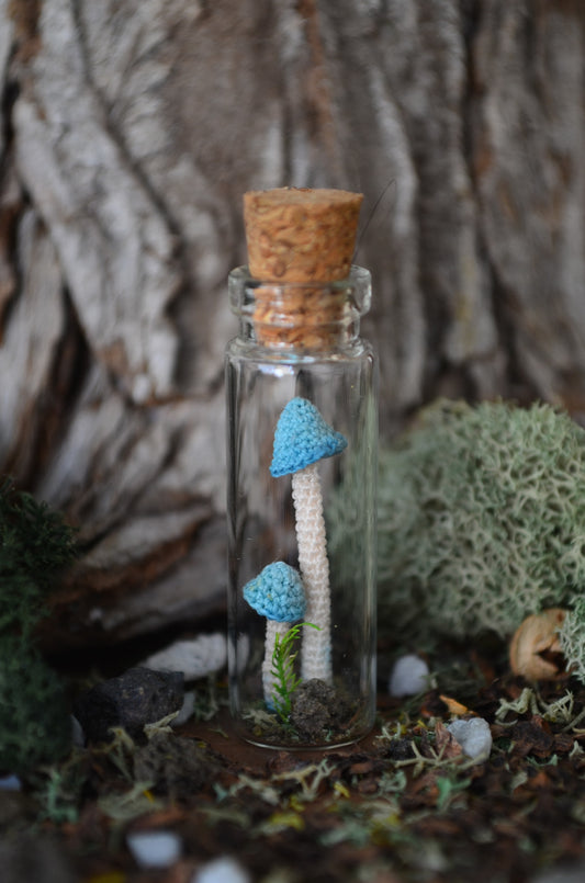 Hancrocheted Tiny Tiny Mushroom - By Tiny Bells of the Prairie