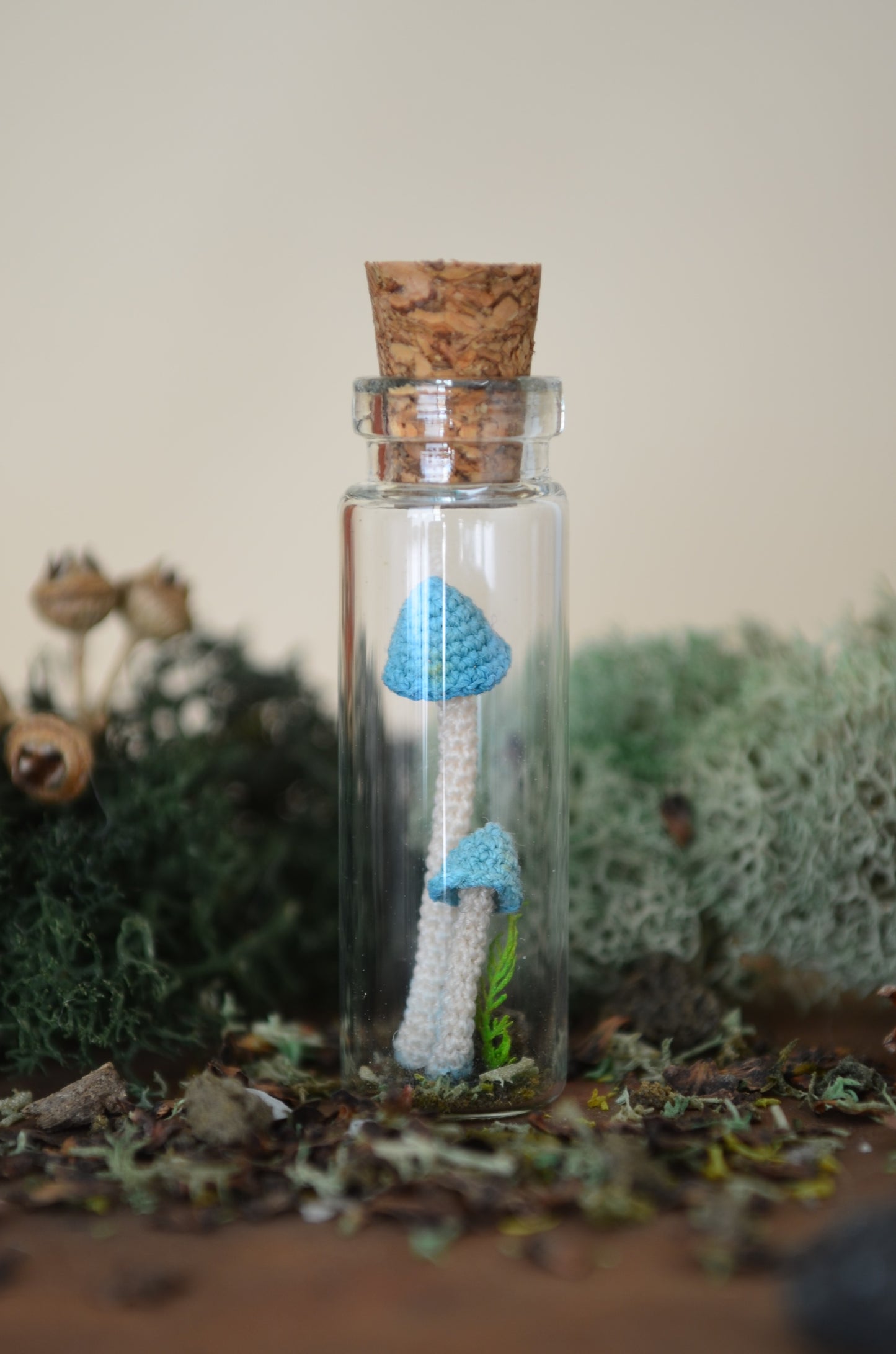 Hancrocheted Tiny Tiny Mushroom - By Tiny Bells of the Prairie